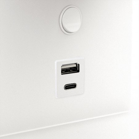 Applique LED avec interrupteur et USB Serene (6W) II