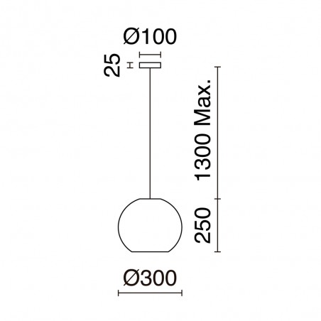 Lampe de suspension Natural S