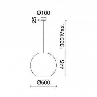 Lampe de suspension Natural M