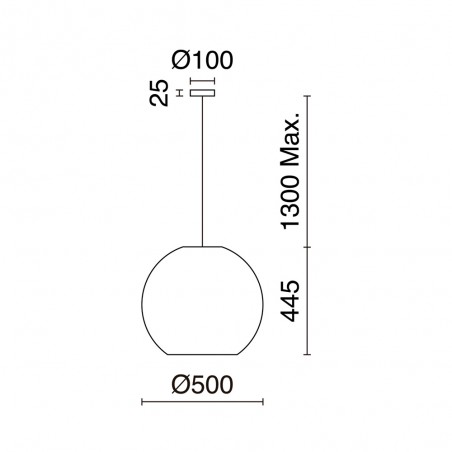Lampe de suspension Natural M