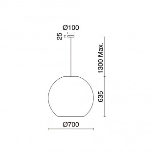 Lampe de suspension Natural L