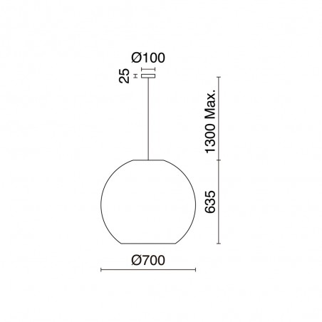 Lampe de suspension Natural L