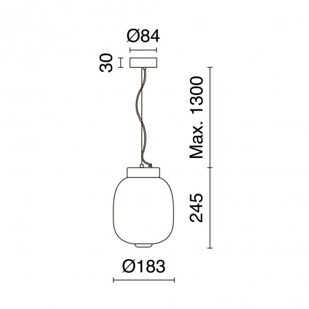 Lampe de plafond LED Krista Vert (10W)