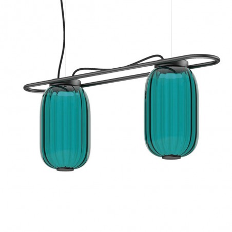 Lampe de plafond LED Krista Bleu (2x10W)