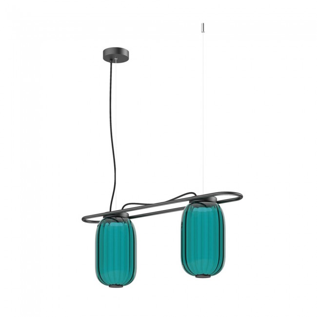 Lampe de plafond LED Krista Bleu (2x10W)