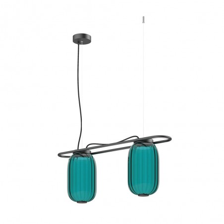 Lampe de plafond LED Krista Bleu (2x10W)