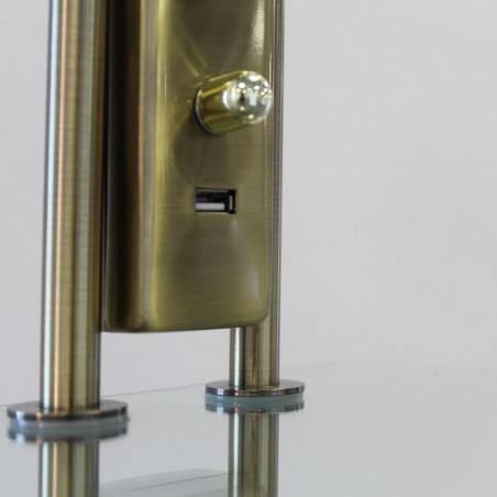 Lampadaire á LED Olimpia Cuir (18W+5W)