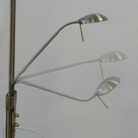 Lampadaire á LED Olimpia Cuir (18W+5W)