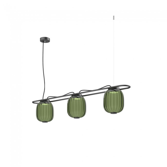 Lampe de plafond LED Krista Vert (3x10W)