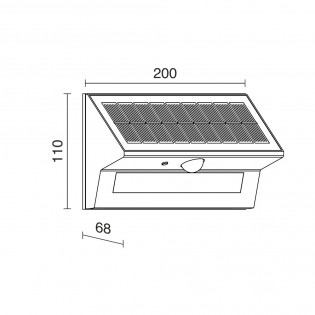 Applique solaire LED avec capteur Tona II (6W)