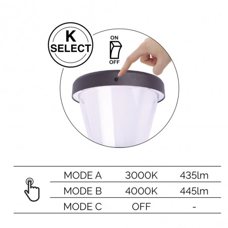 Applique solaire extérieure LED Ergo 2CCT (4.5W)