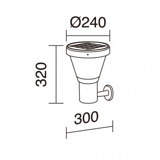 Applique solaire extérieure LED Ergo 2CCT (4.5W)