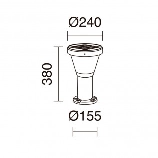 Borne solaire extérieure LED Ergo 2CCT (4.5W)