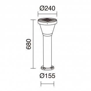 Balisé solaire extérieure LED Ergo 2CCT (4.5W)