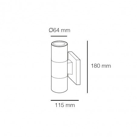 Lot 2 x Applique Murale Exterieur Chill (2 lumieres)