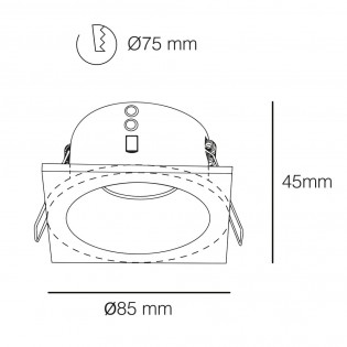 Pack 2 x Encastré pour bains Lutar (Rond)