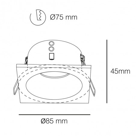 Pack 2 x Encastré pour bains Lutar (Rond)
