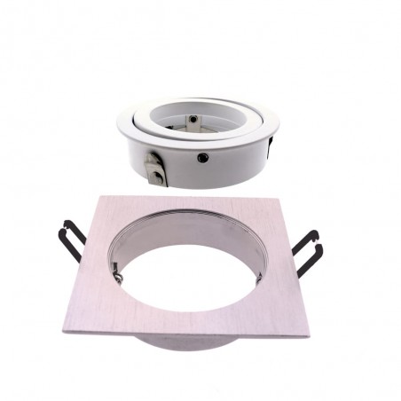 Encastré LED CLASSIC carré aluminium (8W)