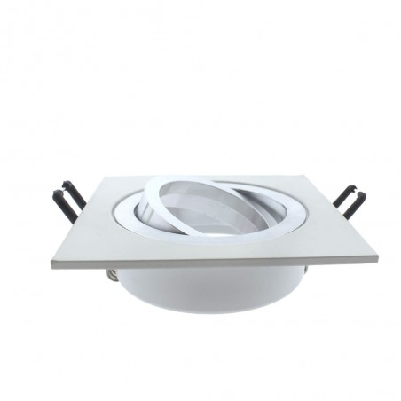 Encastré LED CLASSIC carré aluminium blanc (8W)
