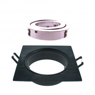 Encastré LED CLASSIC carré noir (8W)