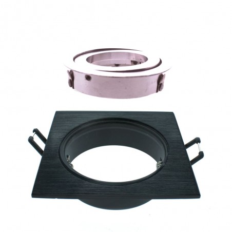 Encastré LED CLASSIC carré noir (8W)