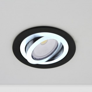 Encastré de plafond LED Classic Rond Noir (8W)