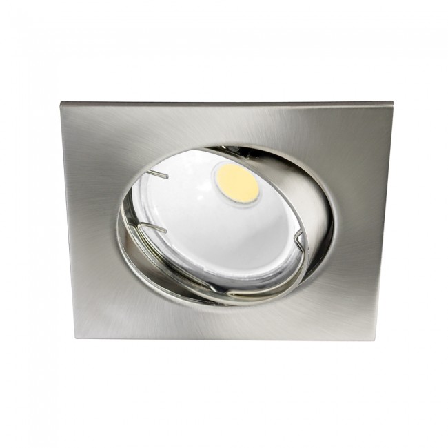 Encastré de plafond LED BASIC carré nickel (8W)