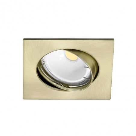 Encastré de plafond LED BASIC carré satin or (8W)
