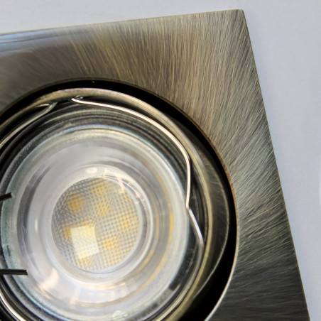 Encastré de plafond LED BASIC carré vieil or (8W)