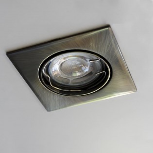 Encastré de plafond LED BASIC carré vieil or (8W)