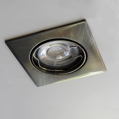 Encastré de plafond LED BASIC carré vieil or (8W)