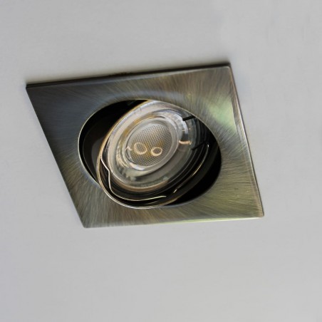Encastré de plafond LED BASIC carré vieil or (8W)