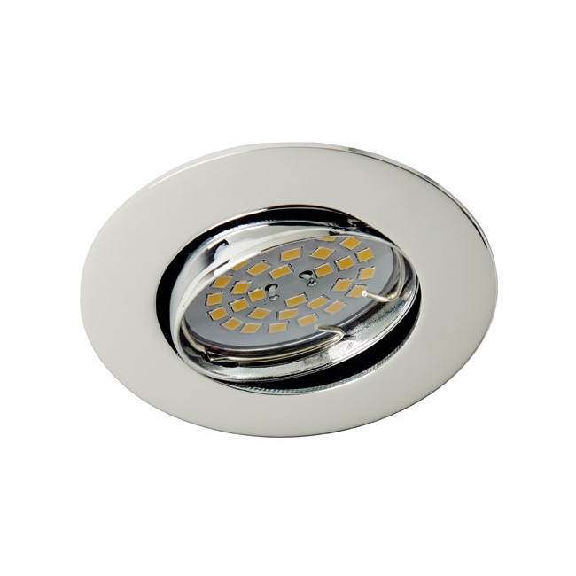 Encastré inclinable LED BASIC rond crome (8W)