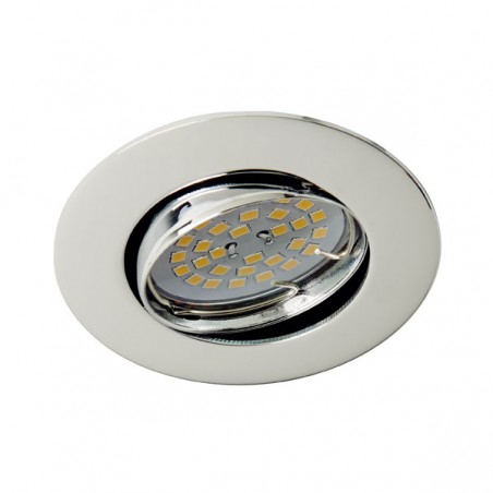 Encastré inclinable LED BASIC rond crome (8W)