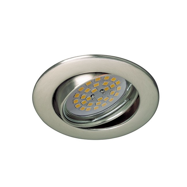 Encastré inclinable LED BASIC rond nickel (8W)