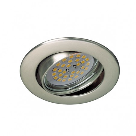Encastré inclinable LED BASIC rond nickel (8W)