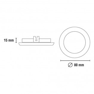 Encastré fixe LED BASIC rond blanc (8W)