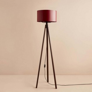 Lampadaire tripode Dorio Rouge