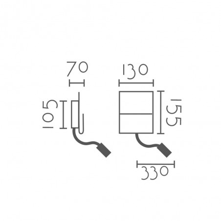 Applique murale LED Tomiso (3+4W)