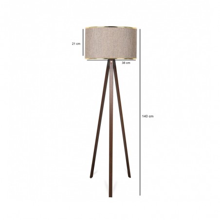 Lampadaire trépied Parnoe Beige