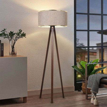 Lampadaire trépied Parnoe Beige