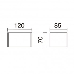 Applique Murale LED Rett (2x2.5W)