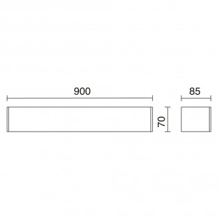 Applique Murale LED Rett (2x12W)