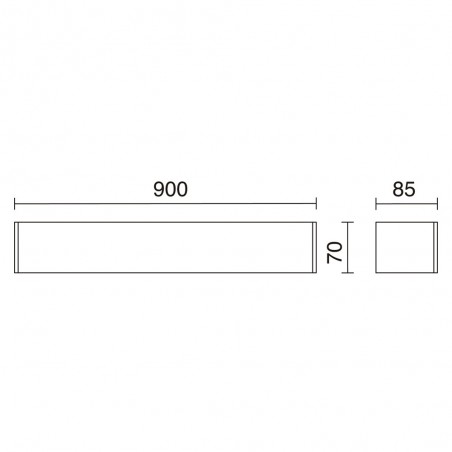 Applique Murale LED Rett (2x12W)