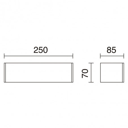 Applique Murale LED Rett (2x4W)