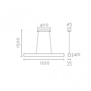 Lámpe a suspension LED Tirana (18W)