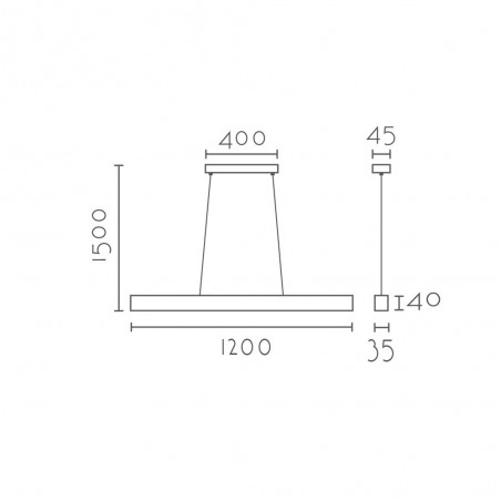 Lámpe a suspension LED Tirana (18W)