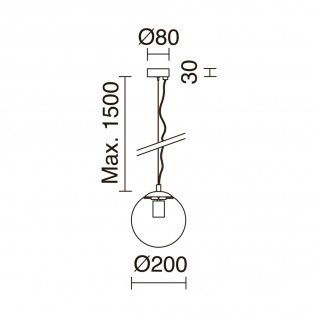 Lampe de plafond Oxy Opale 20