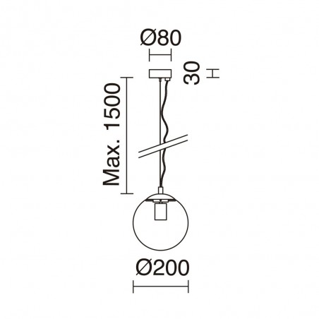 Lampe de plafond Oxy Opale 20