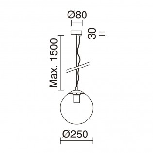 Lampe de plafond Oxy Opale 25